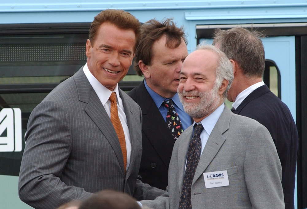 Gov. Arnold Schwarzenegger with Daniel Sperling